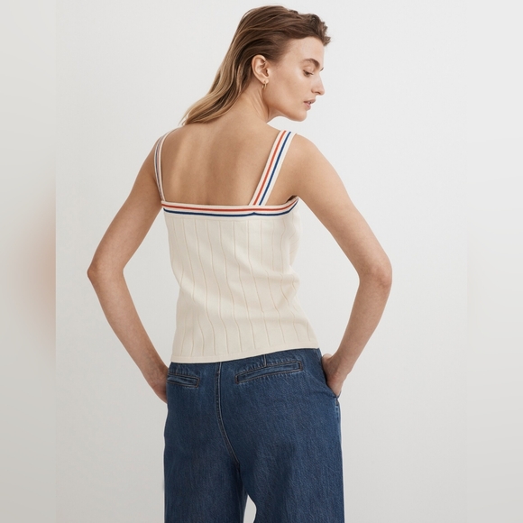 KULE Remy Sweater Tank In Cream - Picture 3 of 10